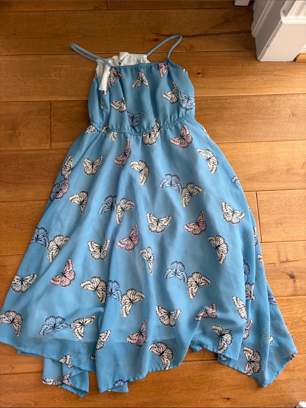 H&M Light Blue Butterfly Print Sundress